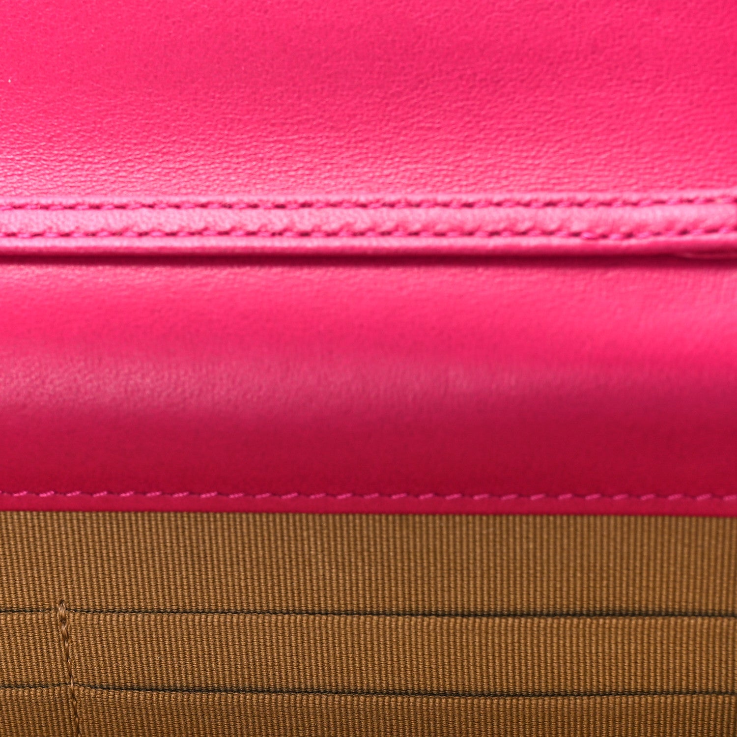 Chanel Lambskin Quilted CC Pearl Crush Wallet on Chain WOC Dark Pink 11 of 11