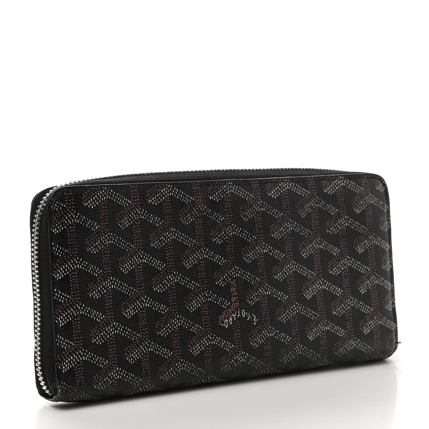 Goyard Goyardine Matignon Zip Around GM Wallet Black 3 of 8