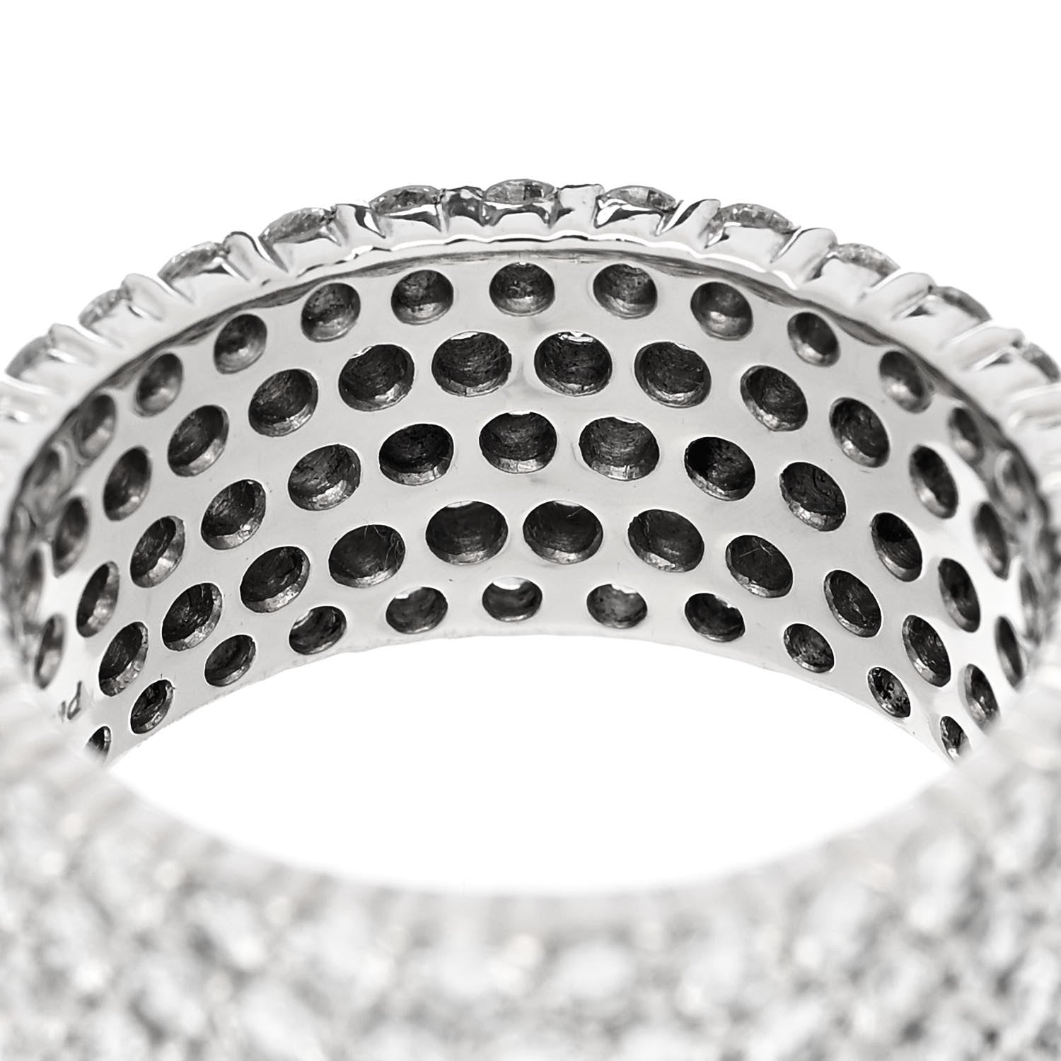 Parker & West by FASHIONPHILE Platinum Diamond 5.24ctw Five Row Eternity Band Ring 58 8.5 7 of 8