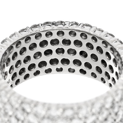 Parker & West by FASHIONPHILE Platinum Diamond 5.24ctw Five Row Eternity Band Ring 58 8.5 7 of 8