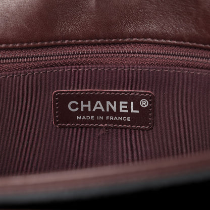 Chanel Patent Lambskin Medium Chocolate Bar Flap Black Bordeaux 7 of 11