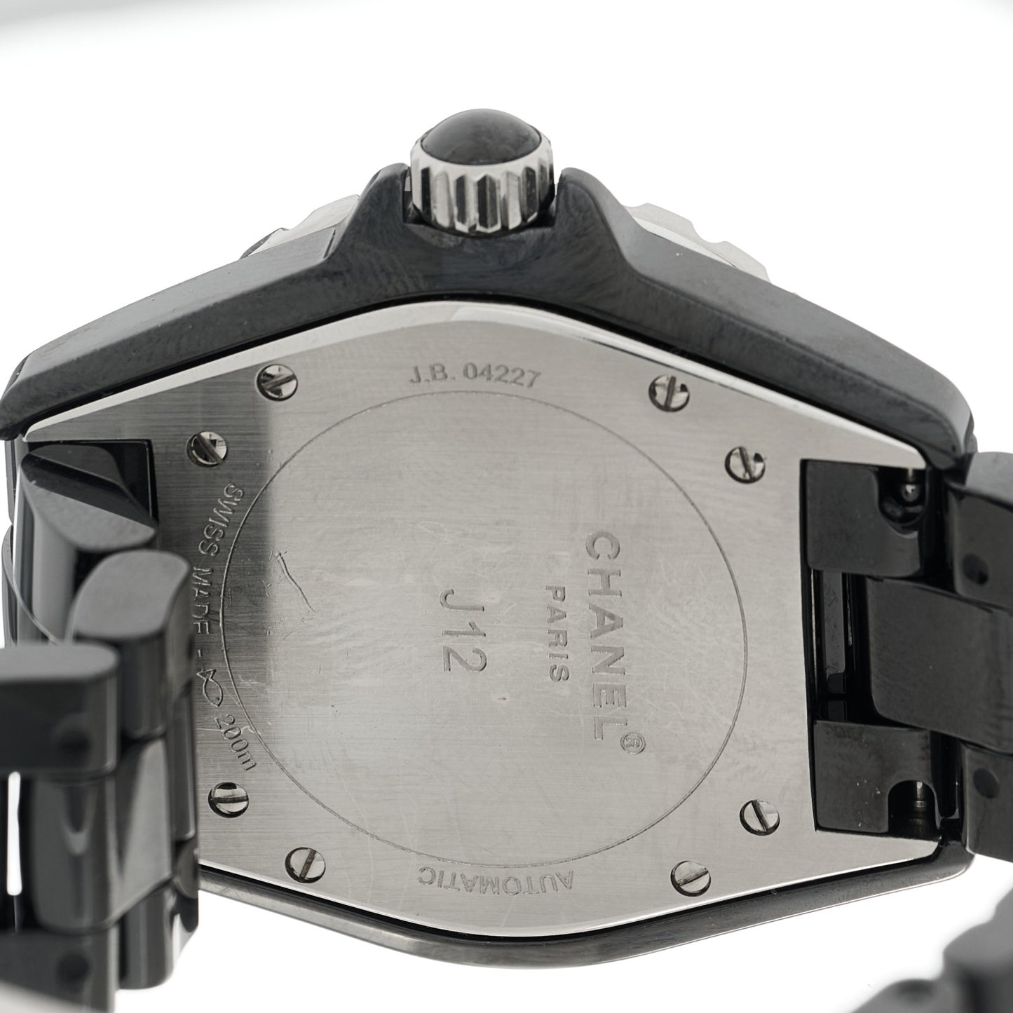 Stainless Steel Ceramic Diamond 38mm J12 Automatic Watch Black
