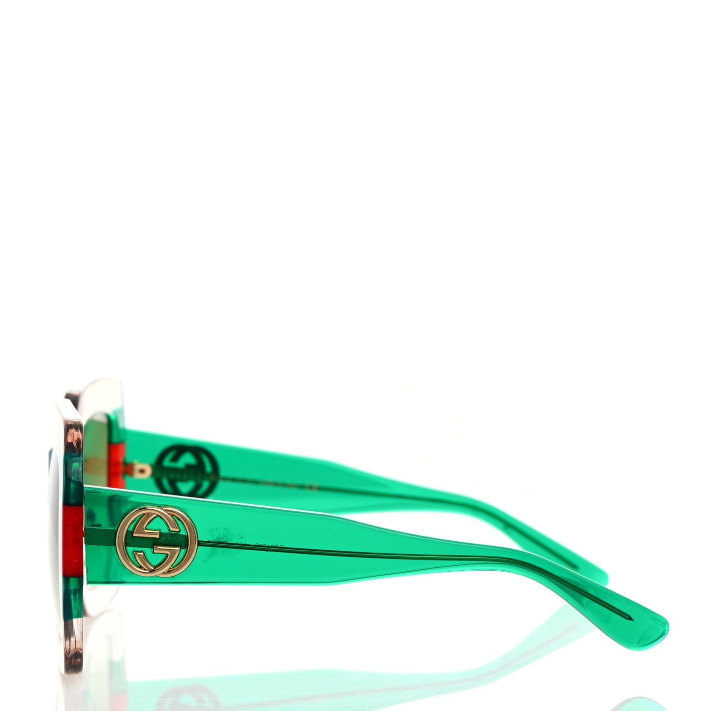 Square Web Frame GG0178S Sunglasses Green Red