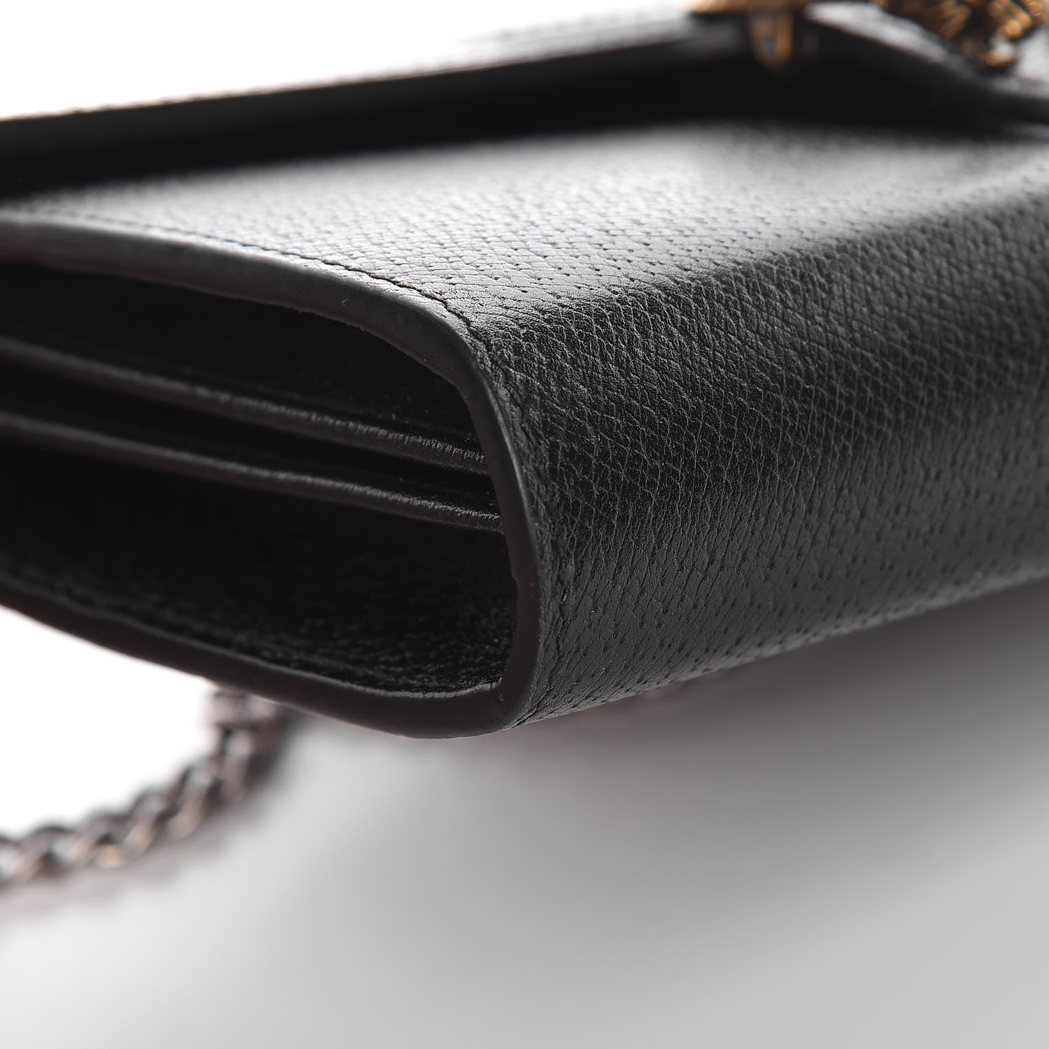 Gucci Calfskin Web Mini Dionysus Chain Wallet Black 8 of 9