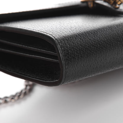 Gucci Calfskin Web Mini Dionysus Chain Wallet Black 8 of 9