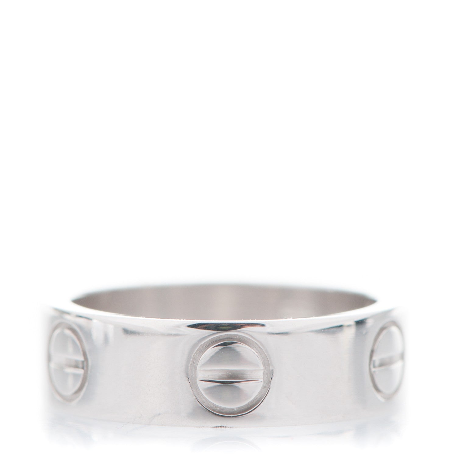 Cartier 18K White Gold 5.5mm LOVE Ring 49 4.75 1 of 4