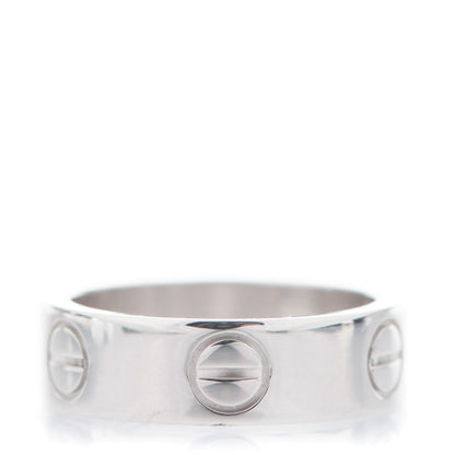Cartier 18K White Gold 5.5mm LOVE Ring 49 4.75 1 of 4