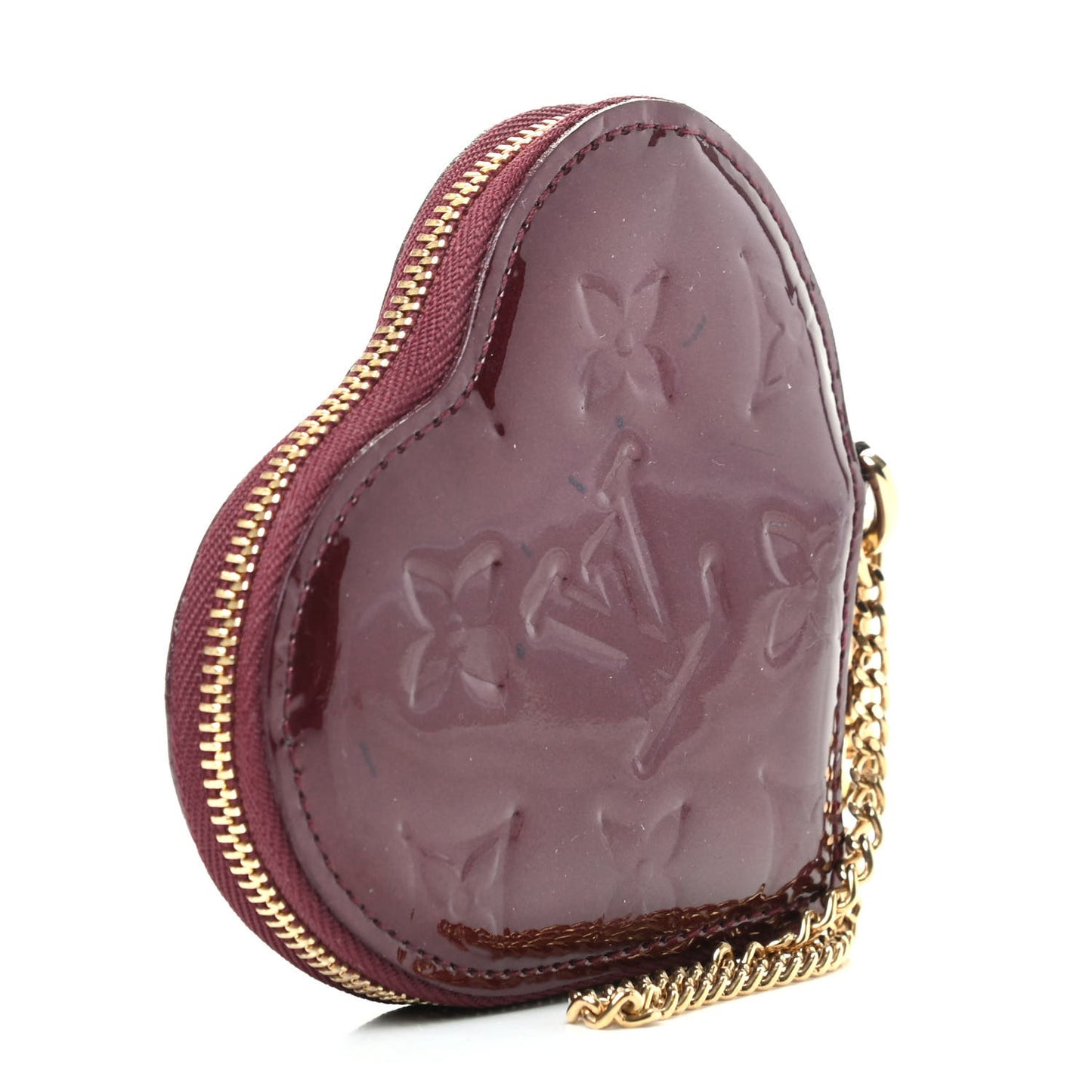 Vernis Embellished Coeur Heart Coin Purse Rouge Fauviste