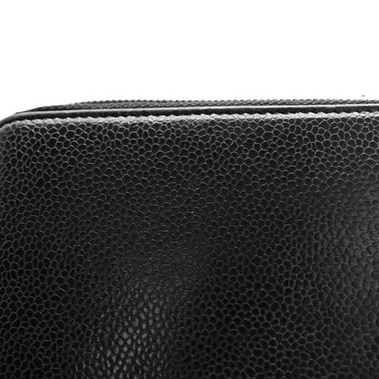Chanel Caviar Large Timeless CC Zip Around Wallet Black 19 of 24