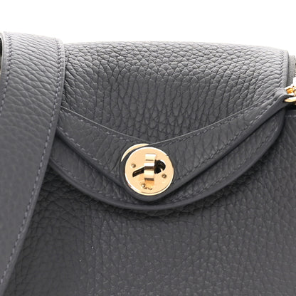 Hermes Taurillon Clemence Mini Lindy 20 Gris Misty 7 of 10