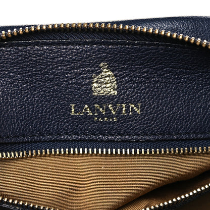 Lanvin Goatskin Trilogy Bowling Bag Navy 6 of 13