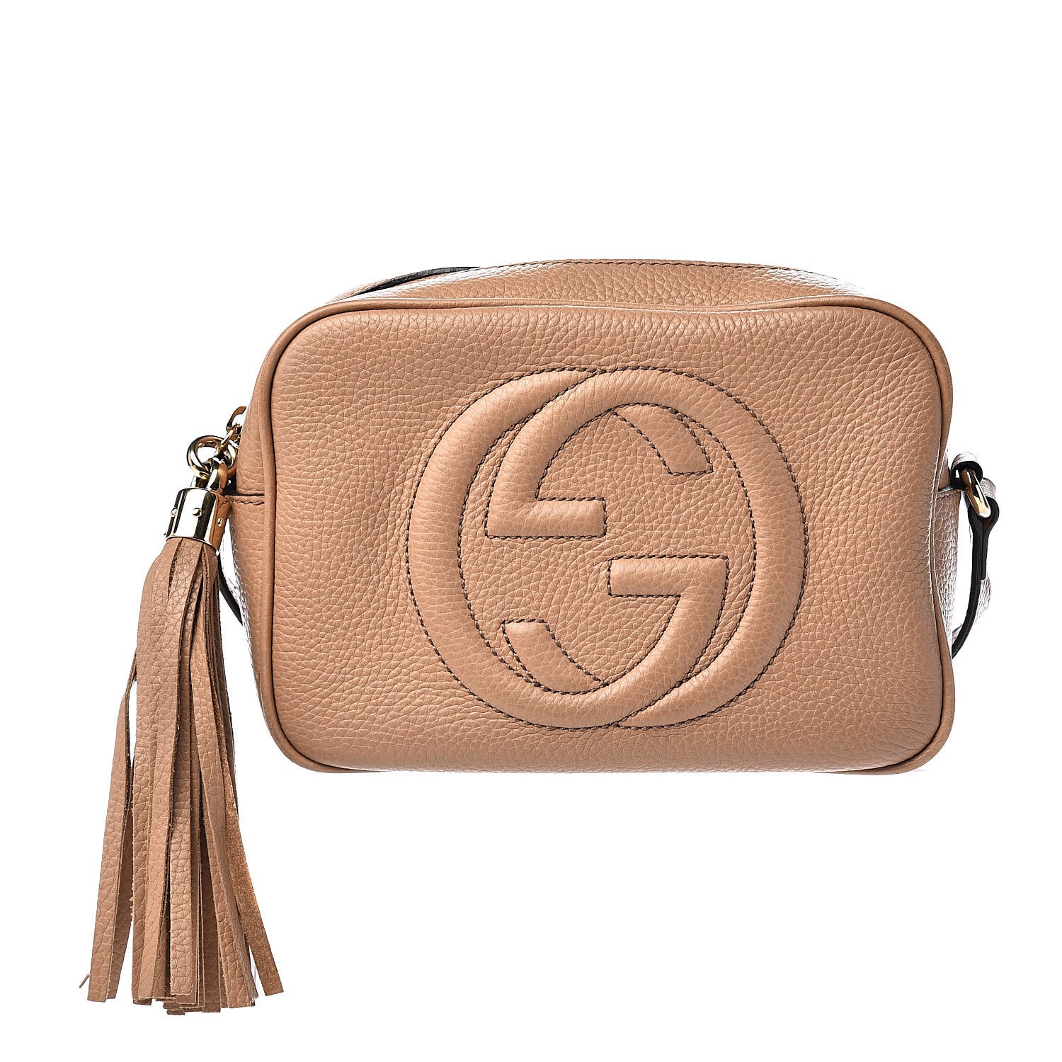 Gucci Pebbled Calfskin Small Soho Disco Bag Rose Beige 1 of 12