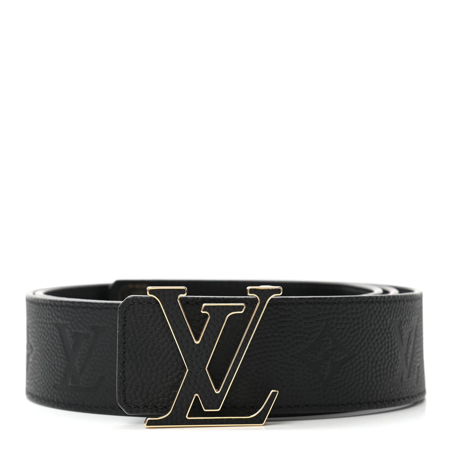 x NBA Embossed Monogram 40mm LV Initiales Reversible Belt 100 40 Black