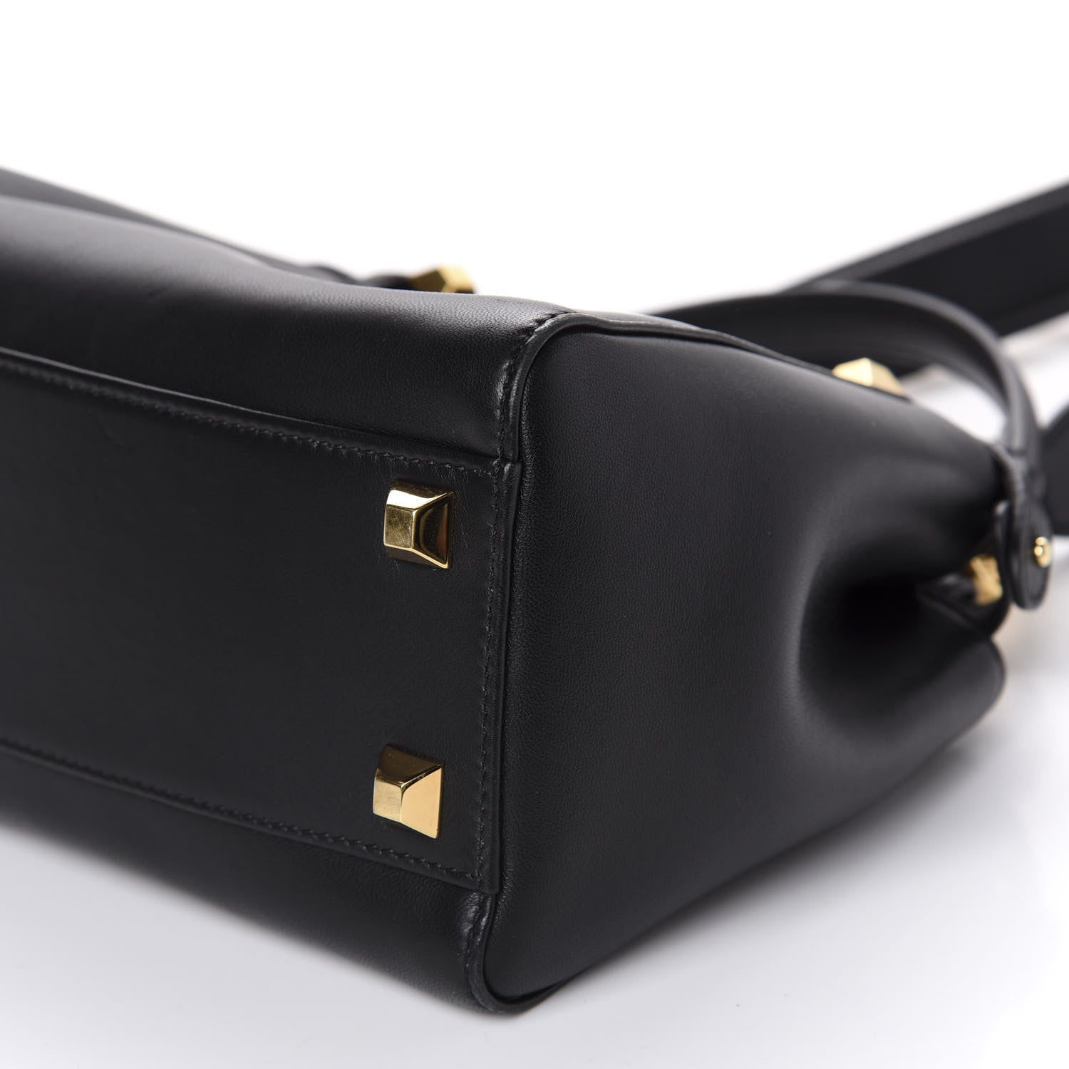 Fendi Nappa Studded Mini Peekaboo Iconic Satchel Black 8 of 11
