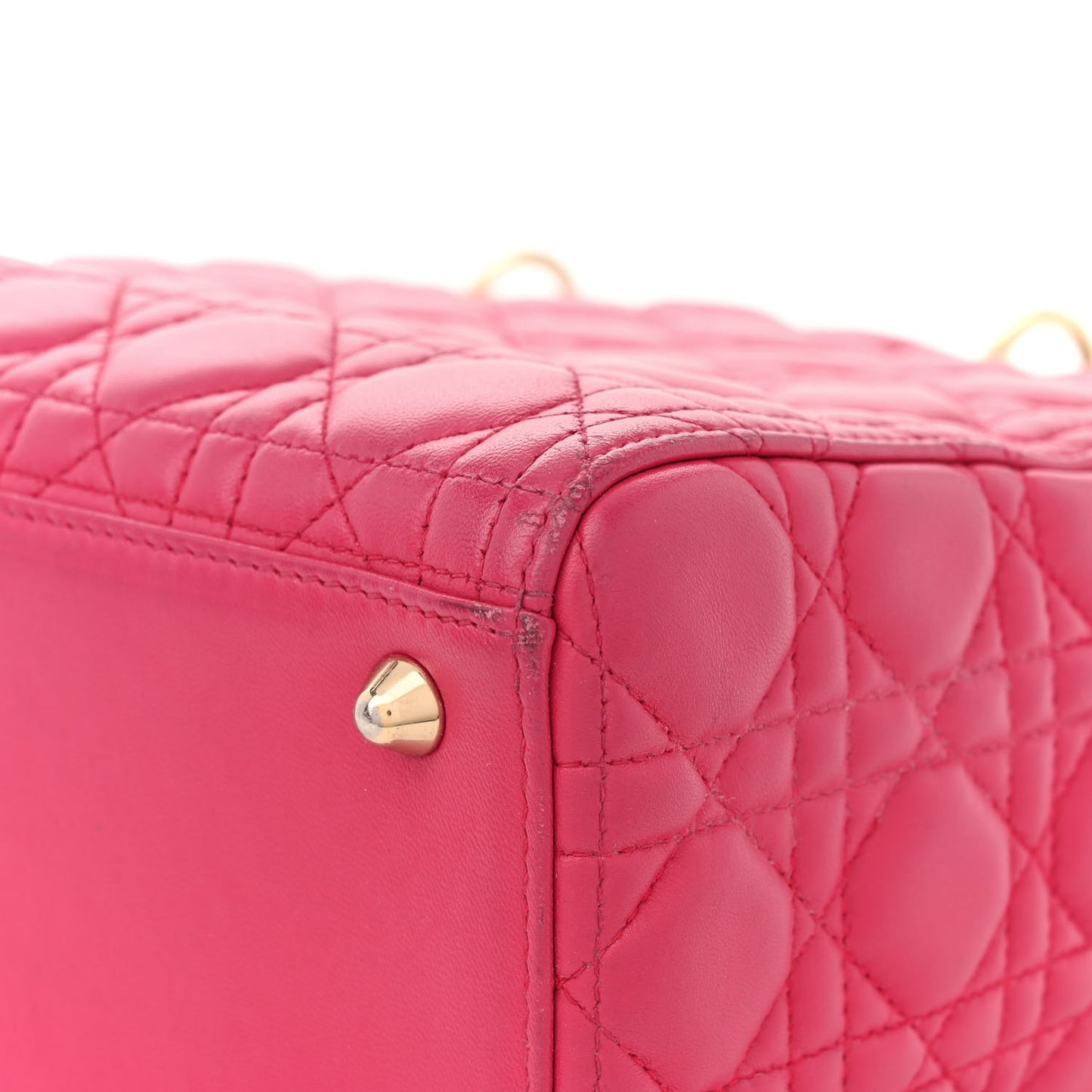 Lambskin Cannage Large Lady Dior Pink