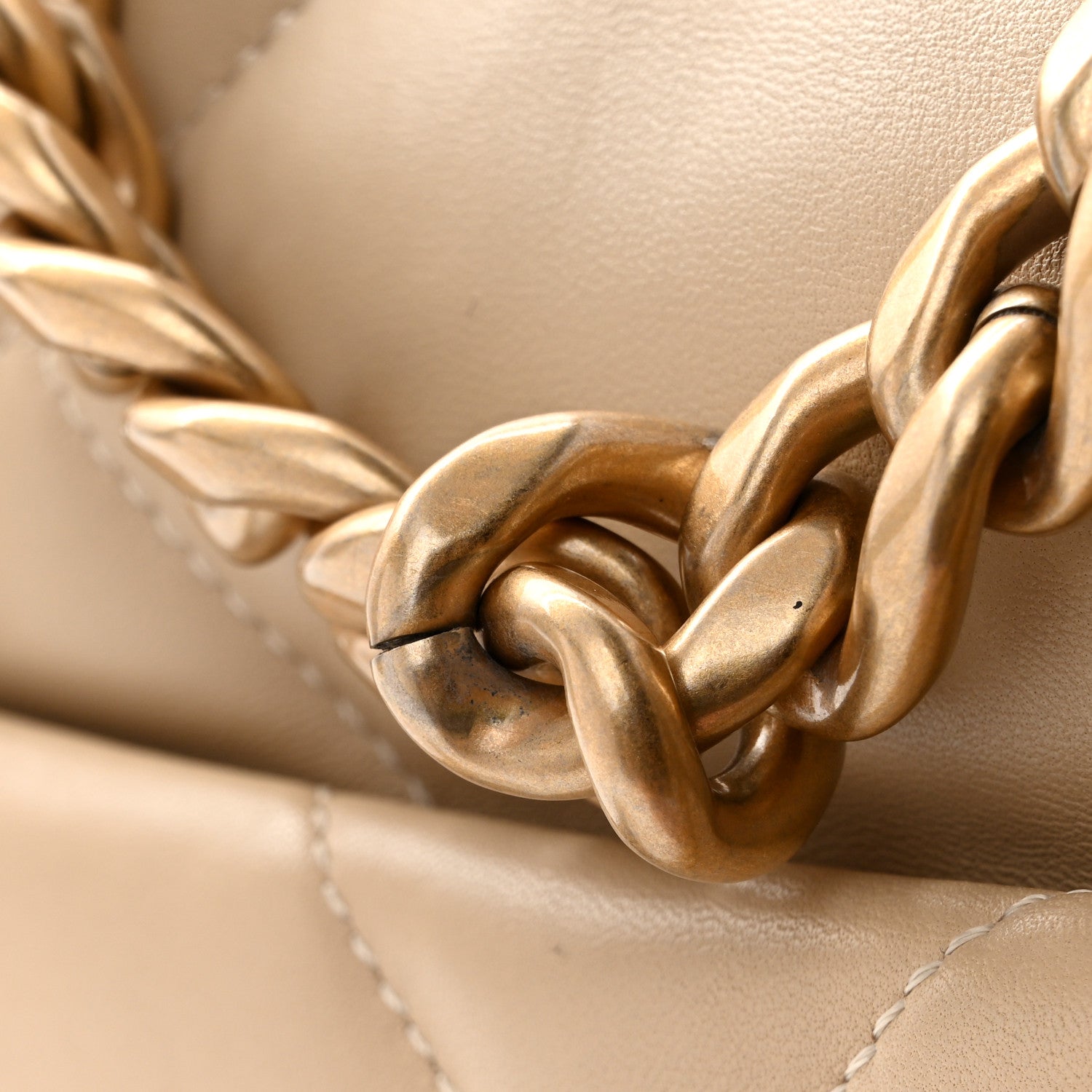 Chanel Lambskin Quilted Medium Chanel 19 Flap Beige 12 of 12