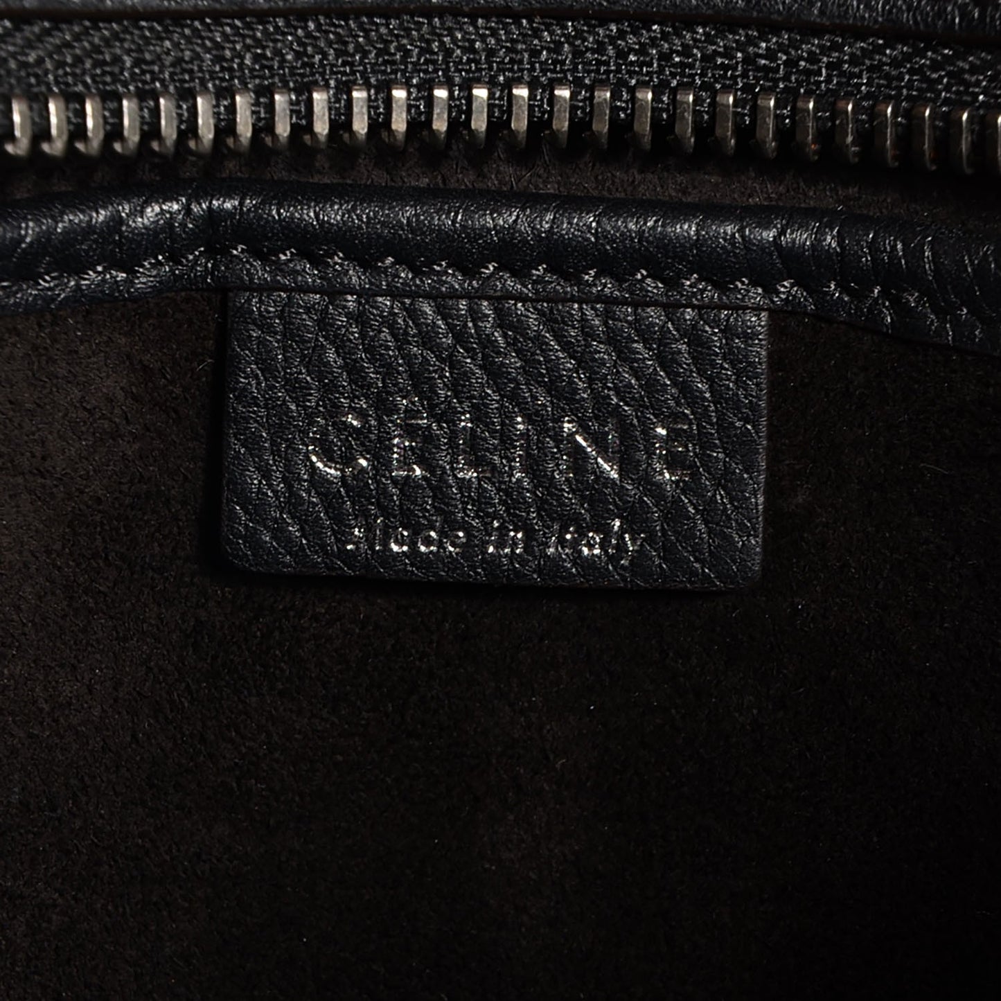 Drummed Calfskin Nano Luggage Black