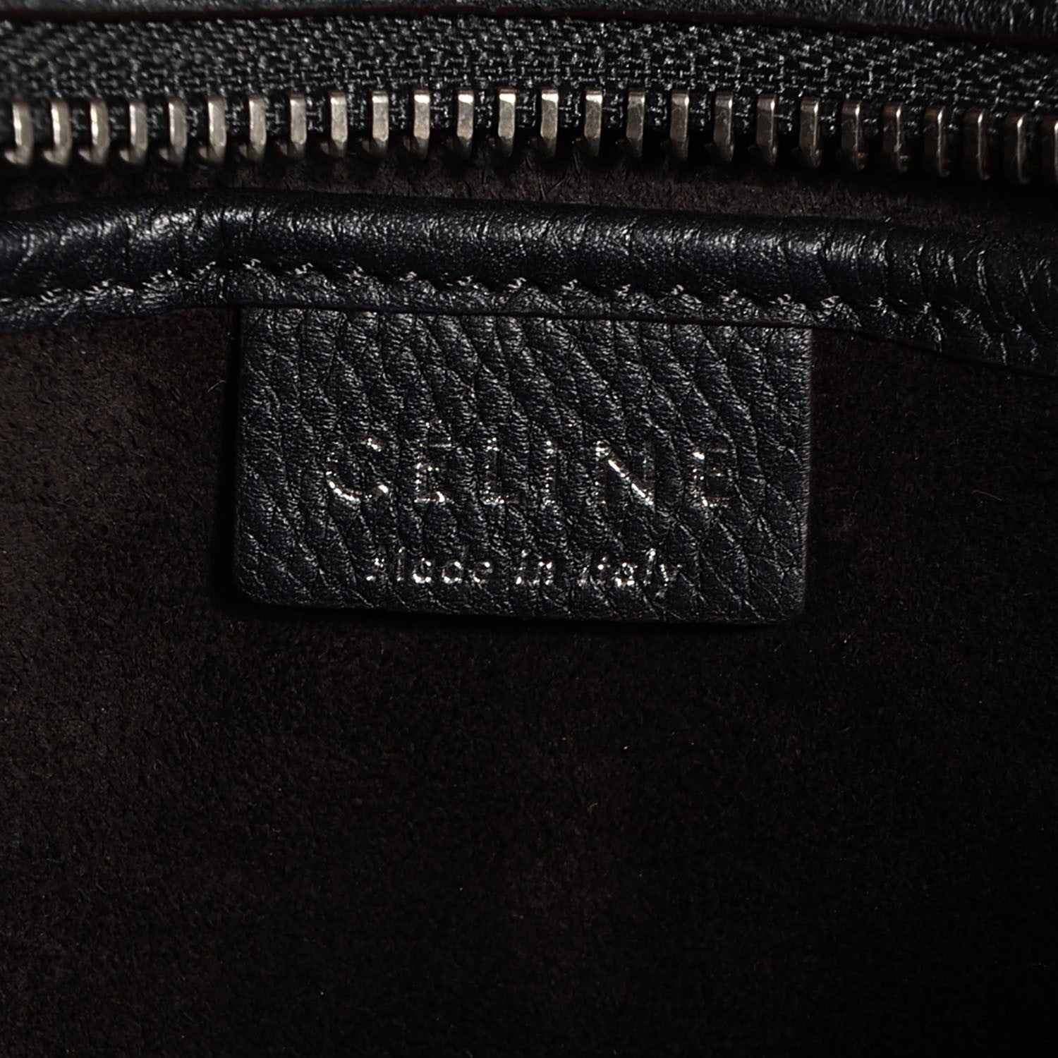 Celine Drummed Calfskin Nano Luggage Black 6 of 7
