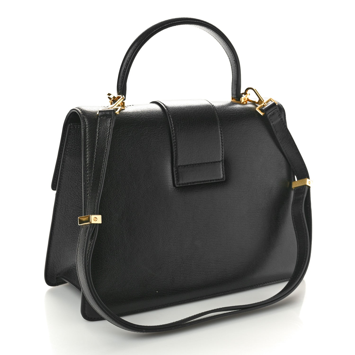 Tom Ford Shiny Goatskin Top Handle Day Bag Black 3 of 9