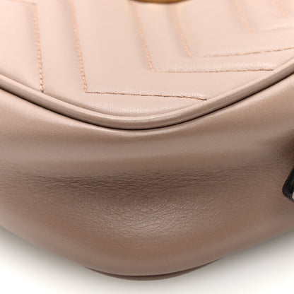 Gucci Calfskin Matelasse Mini GG Marmont Chain Shoulder Bag Nude 10 of 10