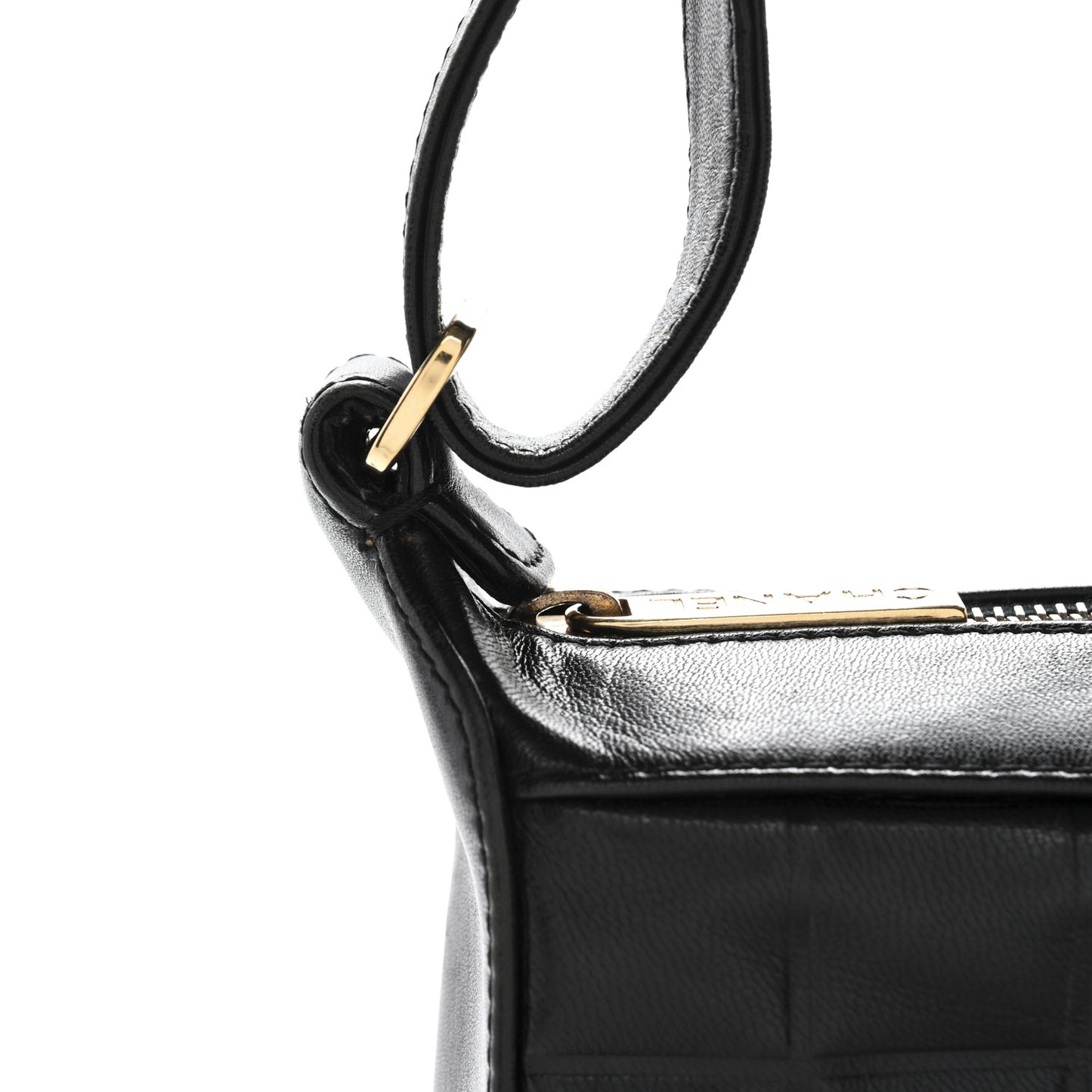 Lambskin Quilted Small Chocolate Bar Shoulder Bag Black