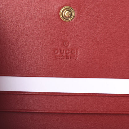 Gucci Calfskin Queen Margaret Card Case Wallet Blue Agata Hibiscus Red Mystic White 6 of 6