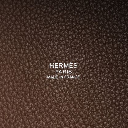 Hermes Taurillon Clemence Picotin 26 GM Etoupe 6 of 7