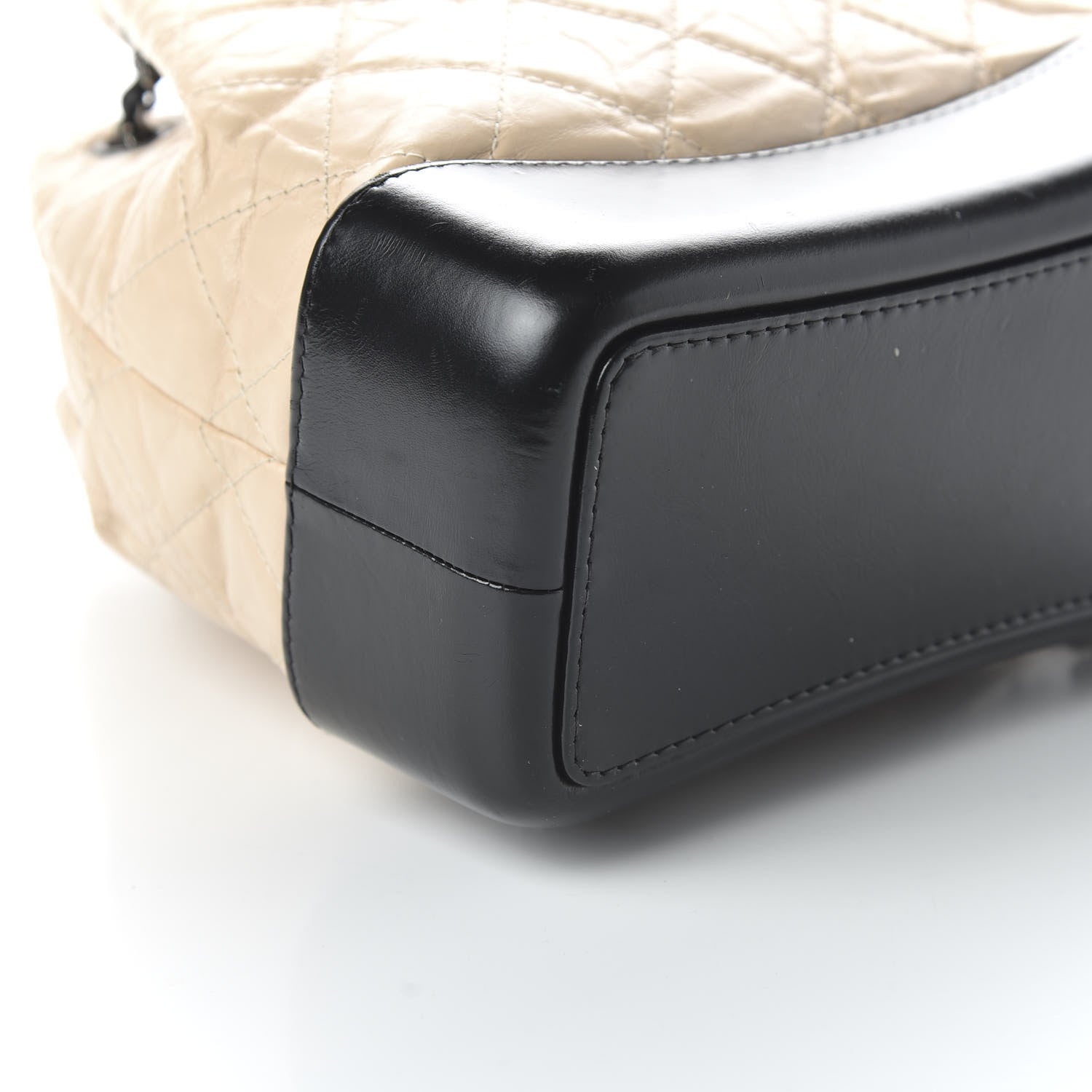 Chanel Aged Calfskin Quilted Small Gabrielle Backpack Beige Black 5 of 10