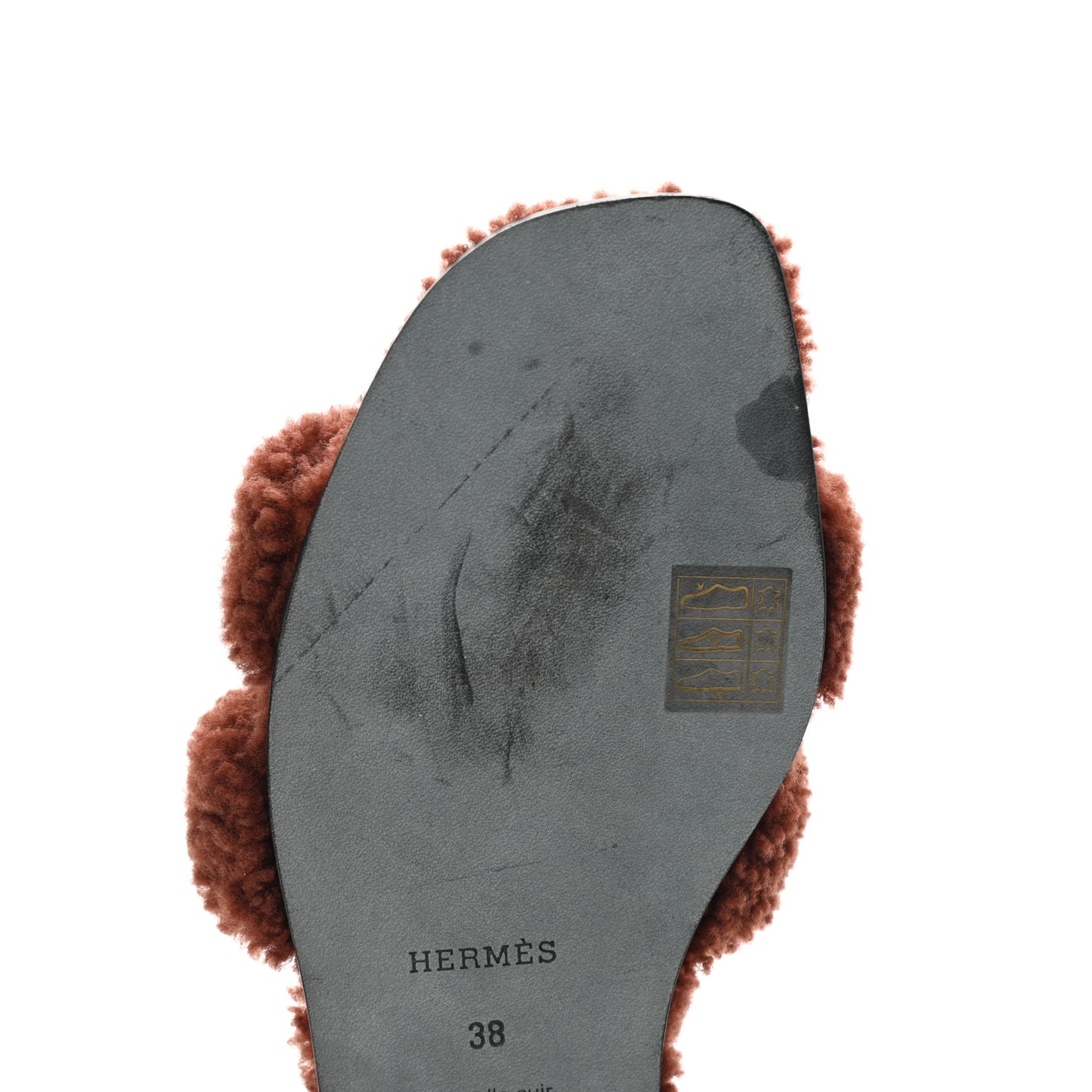 Woolskin Oran Sandals 38 Cognac