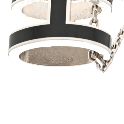 Hermes Lacquered Palladium Pop H Pendant Necklace Black 5 of 5