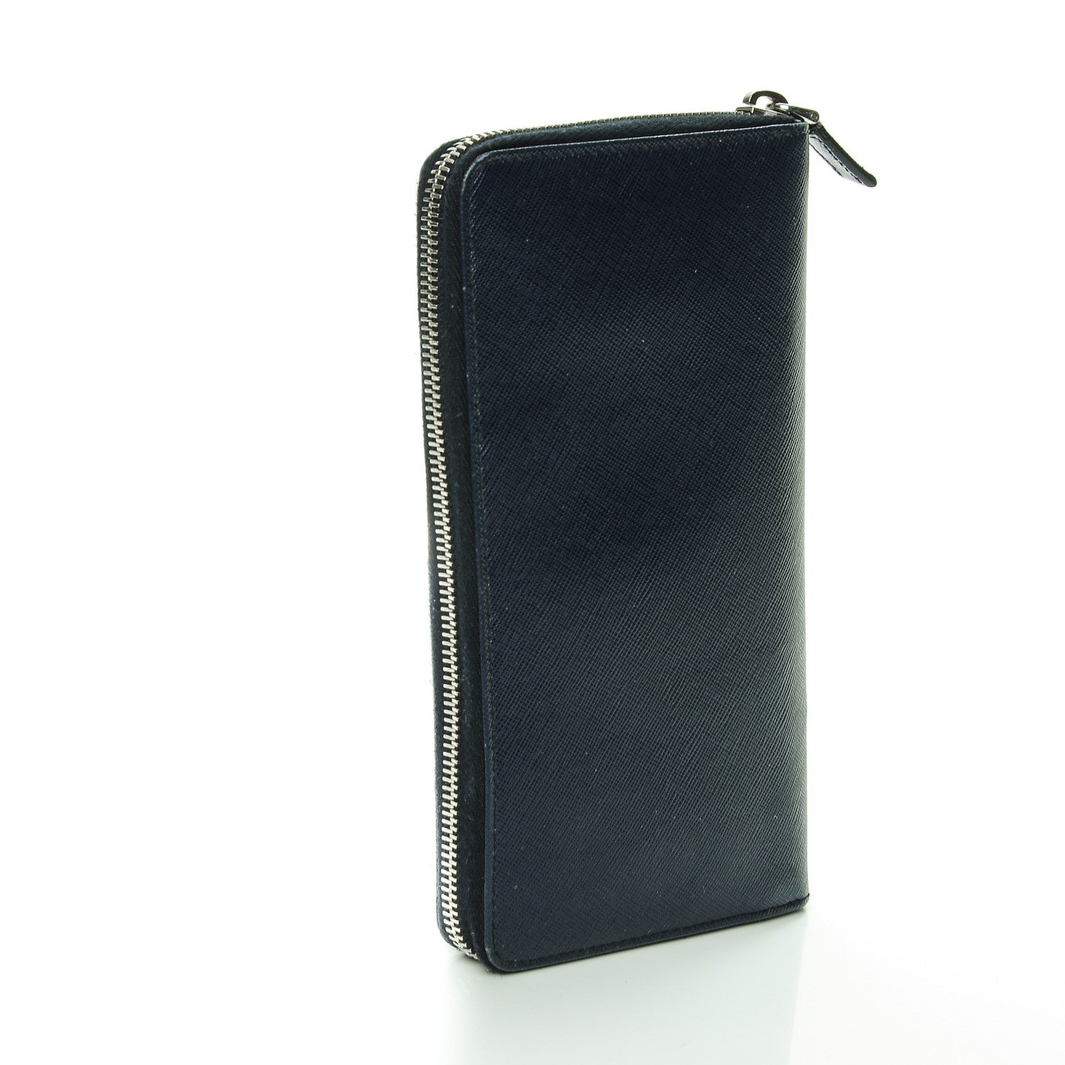 Prada Saffiano Zip Around Travel Wallet Baltico 3 of 6