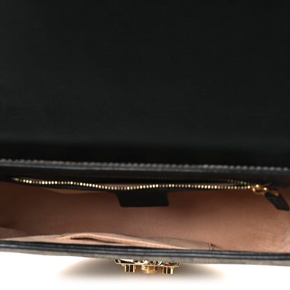 Gucci GG Supreme Monogram Calfskin Small Padlock Messenger Shoulder Bag Beige Black Cuir Beige Black Cuir 4 of 12