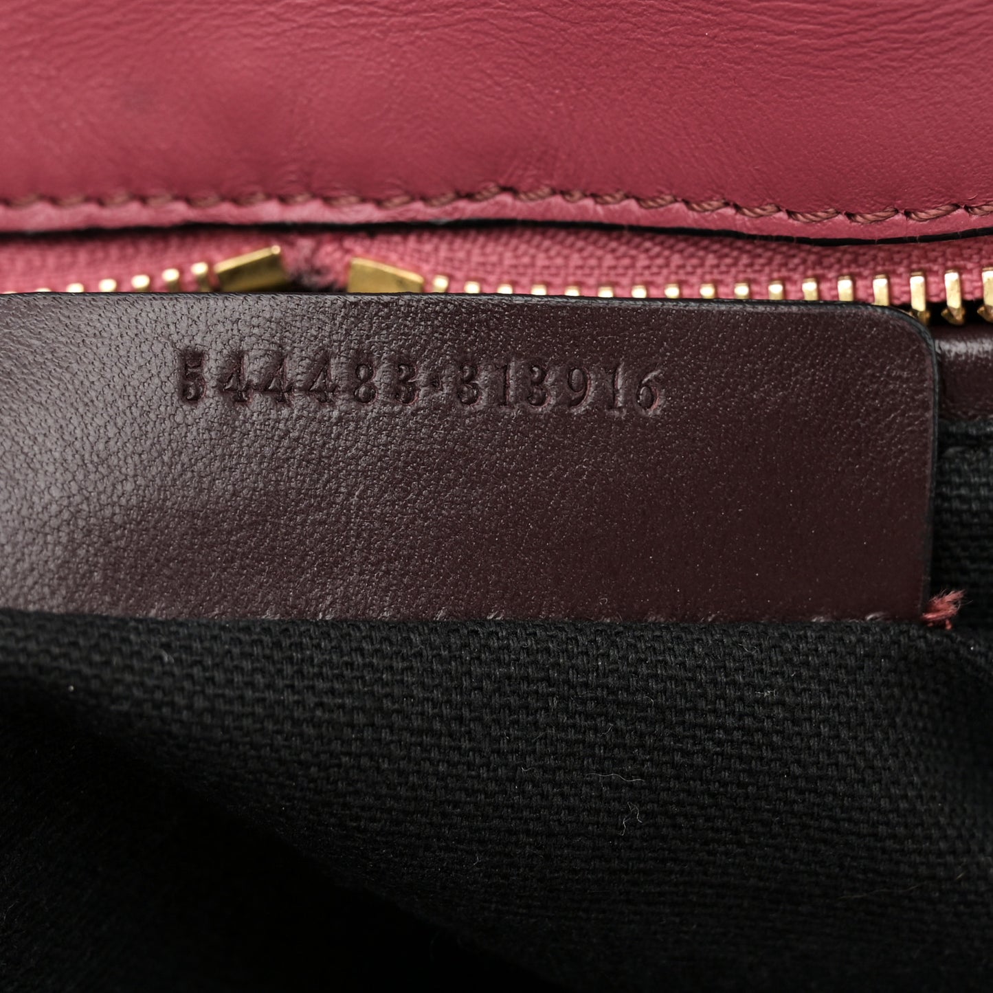 Pebbled Calfskin Small Skull Padlock Zip Around Tote Dark Pink
