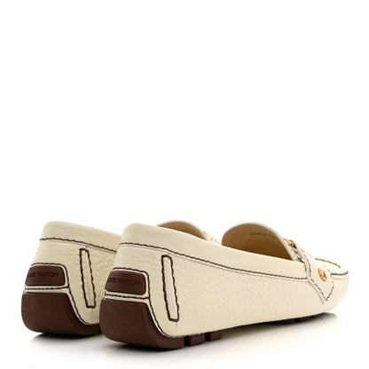Louis Vuitton Calfskin Mens Monte Carlo Car Shoe Moccasin Loafers 36.5 White 4 of 10