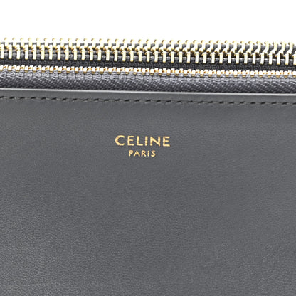 Celine Lambskin Large Trio Crossbody Bag Storm 8 of 12