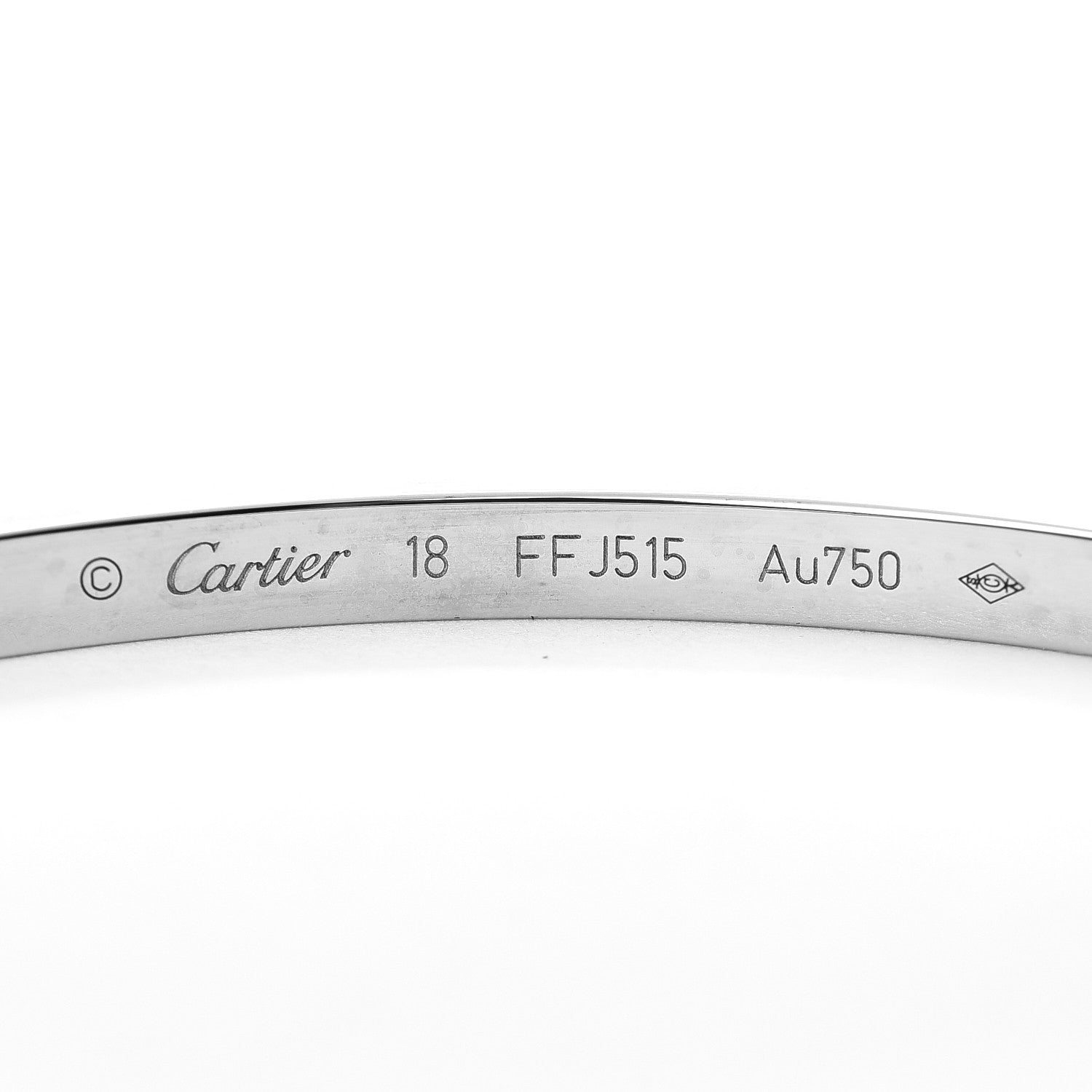 Cartier 18K White Gold Small LOVE Bracelet 18 4 of 4