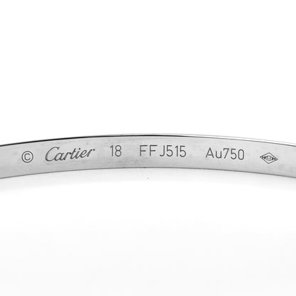 Cartier 18K White Gold Small LOVE Bracelet 18 4 of 4
