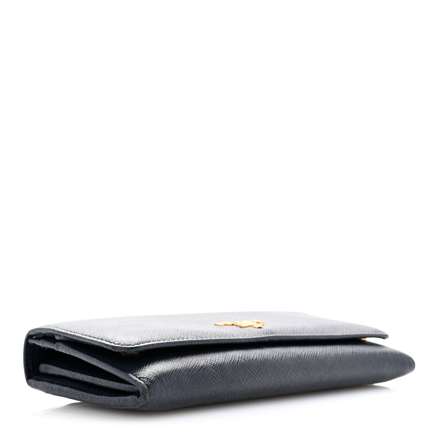 Prada Saffiano Metal Continental Flap Travel Wallet Baltico 4 of 9