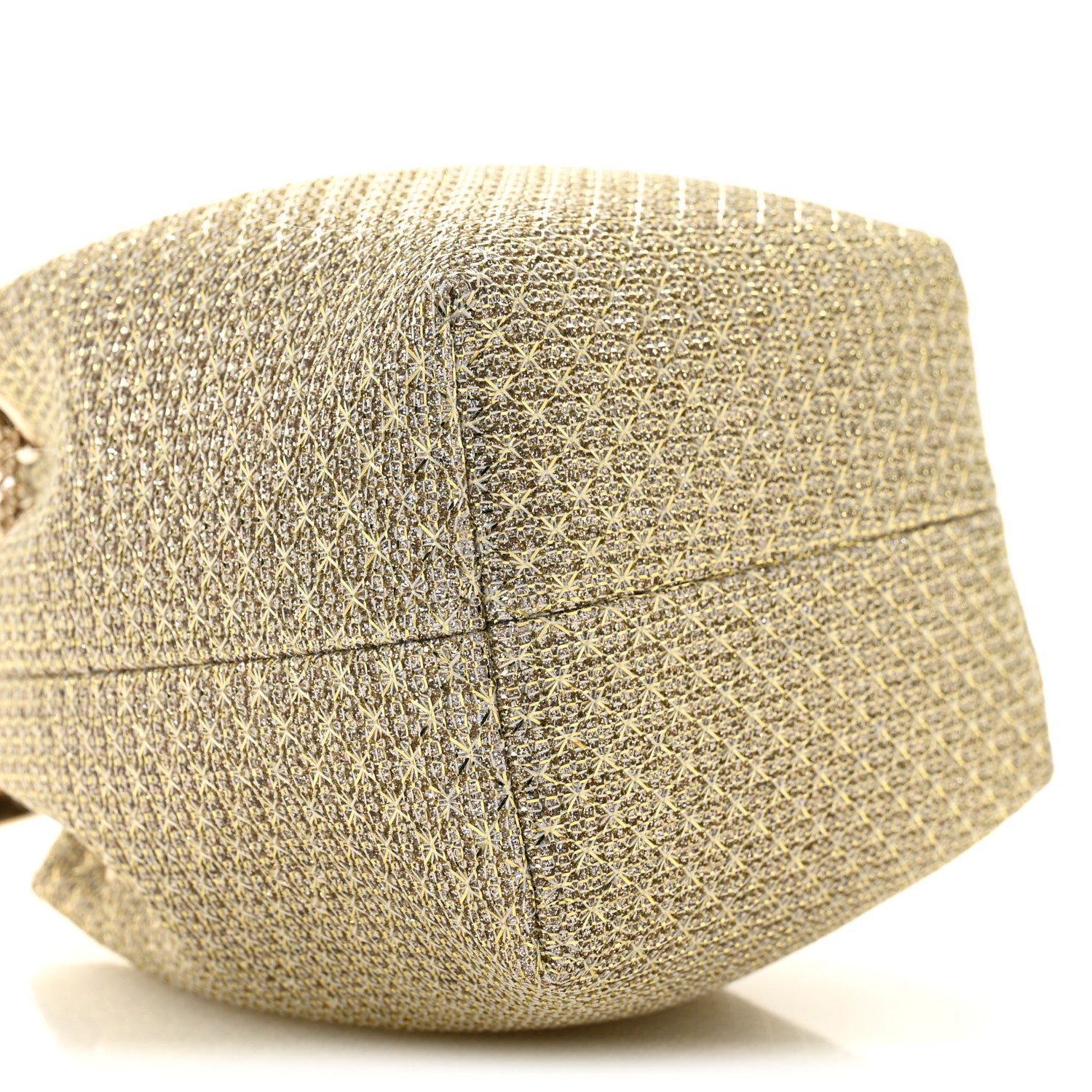 Jimmy Choo Metallic Woven Bon Bon Bag Champagne 10 of 12