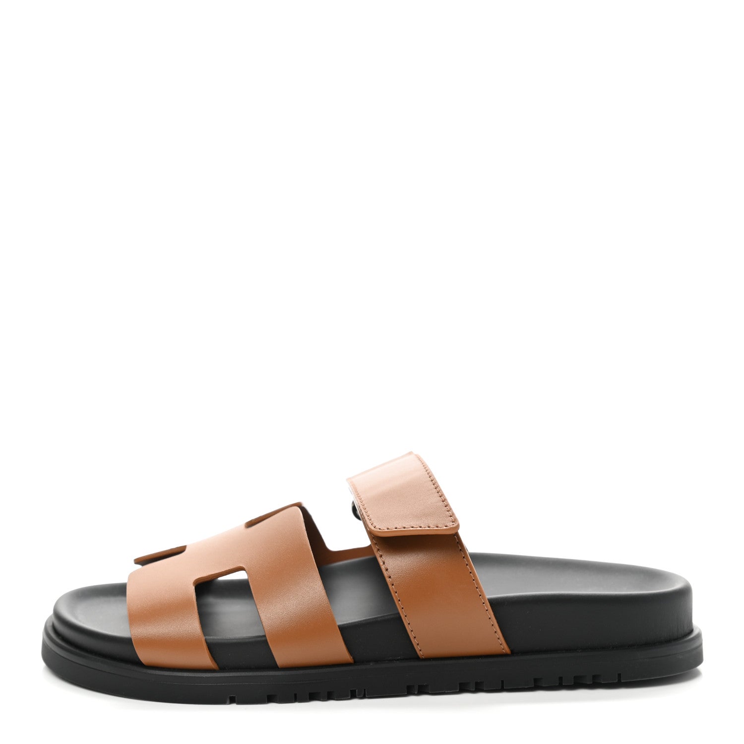 Hermes Calfskin Womens Chypre Sandals 37 Naturel 1 of 8