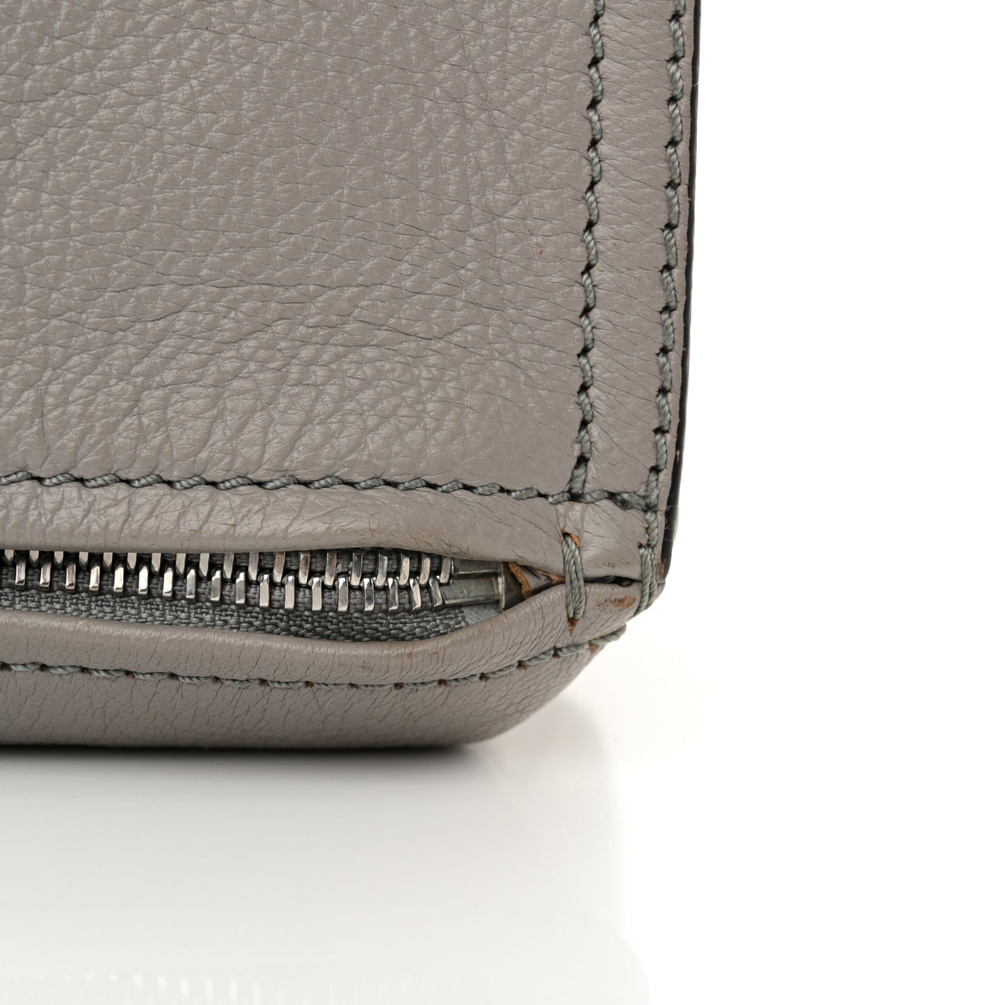 Grained Calfskin Mini Pandora Heather Grey