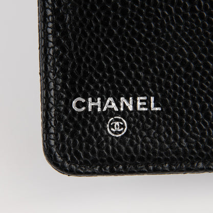 Chanel Caviar Quilted Yen Wallet Black 5 of 7