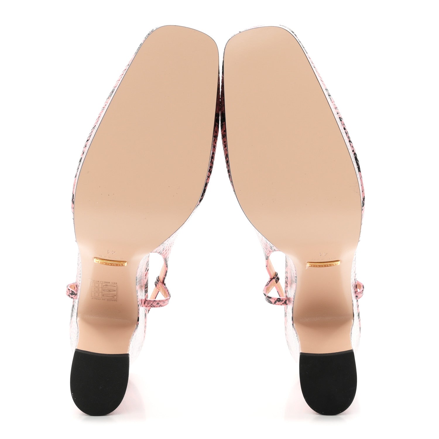 Gucci Calfskin Python Print Horsebit Platform 35/120mm Slingback Pumps 41 Wild Rose 6 of 9