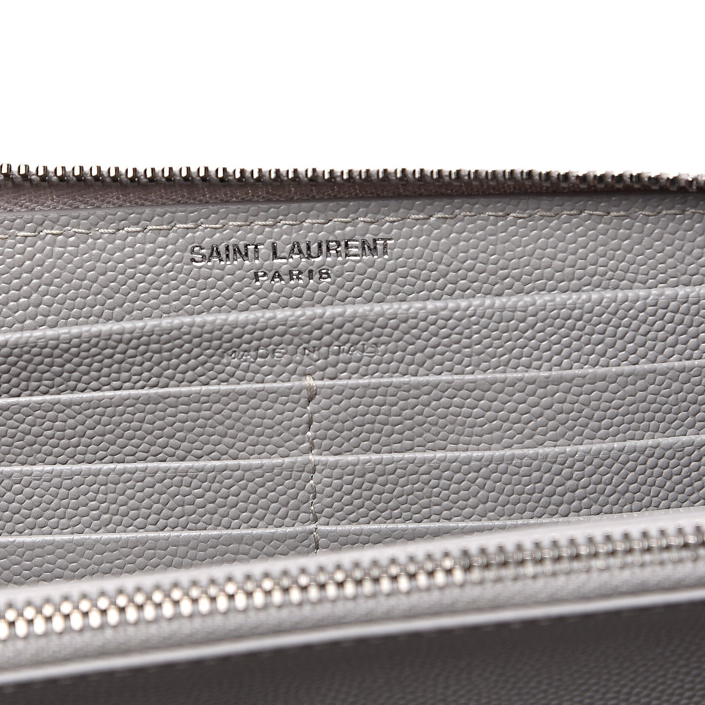 Grain De Poudre Matelasse Chevron Monogram Zip Around Wallet Granite