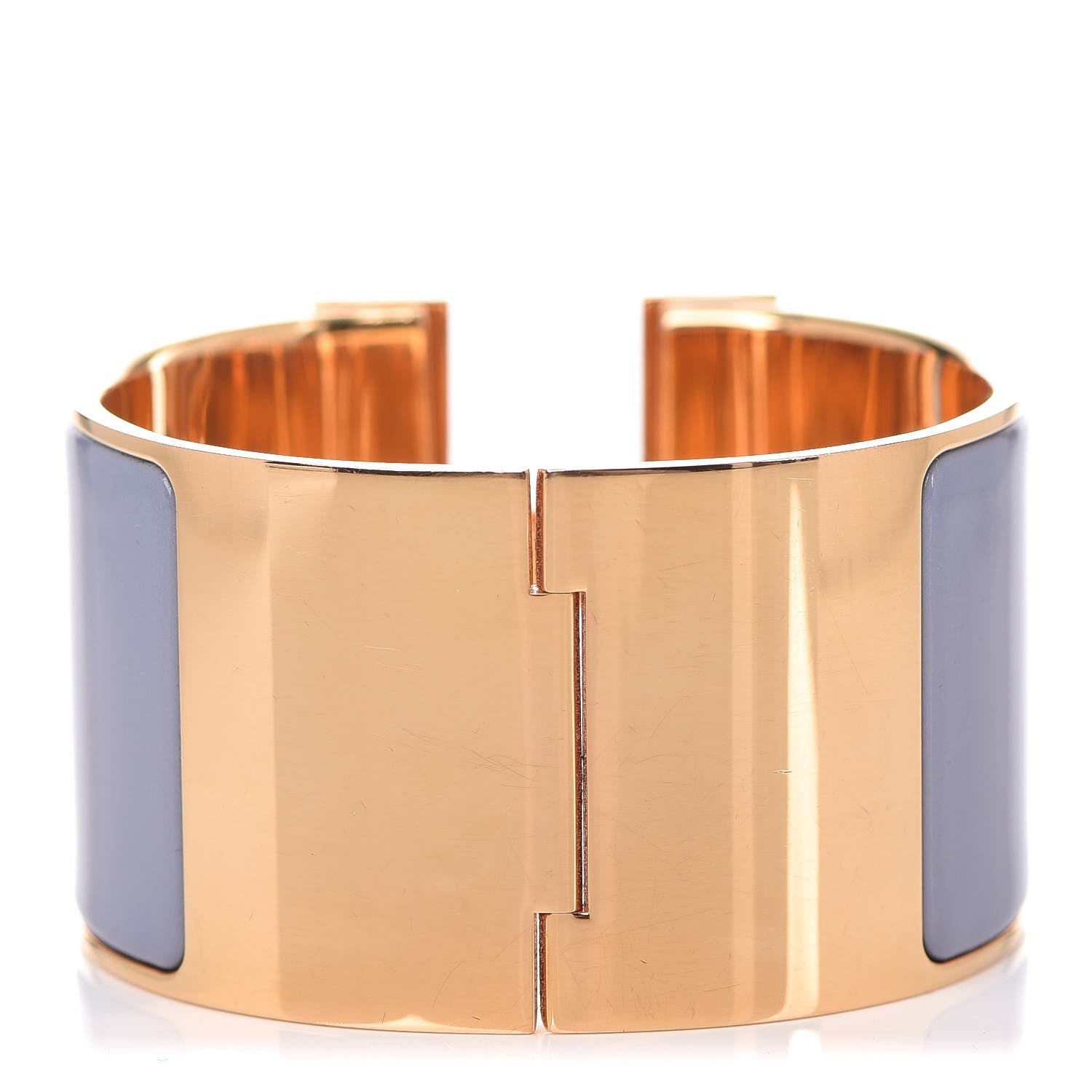 Hermes Enamel Extra Wide Clic Clac H Bracelet PM Parme 306114