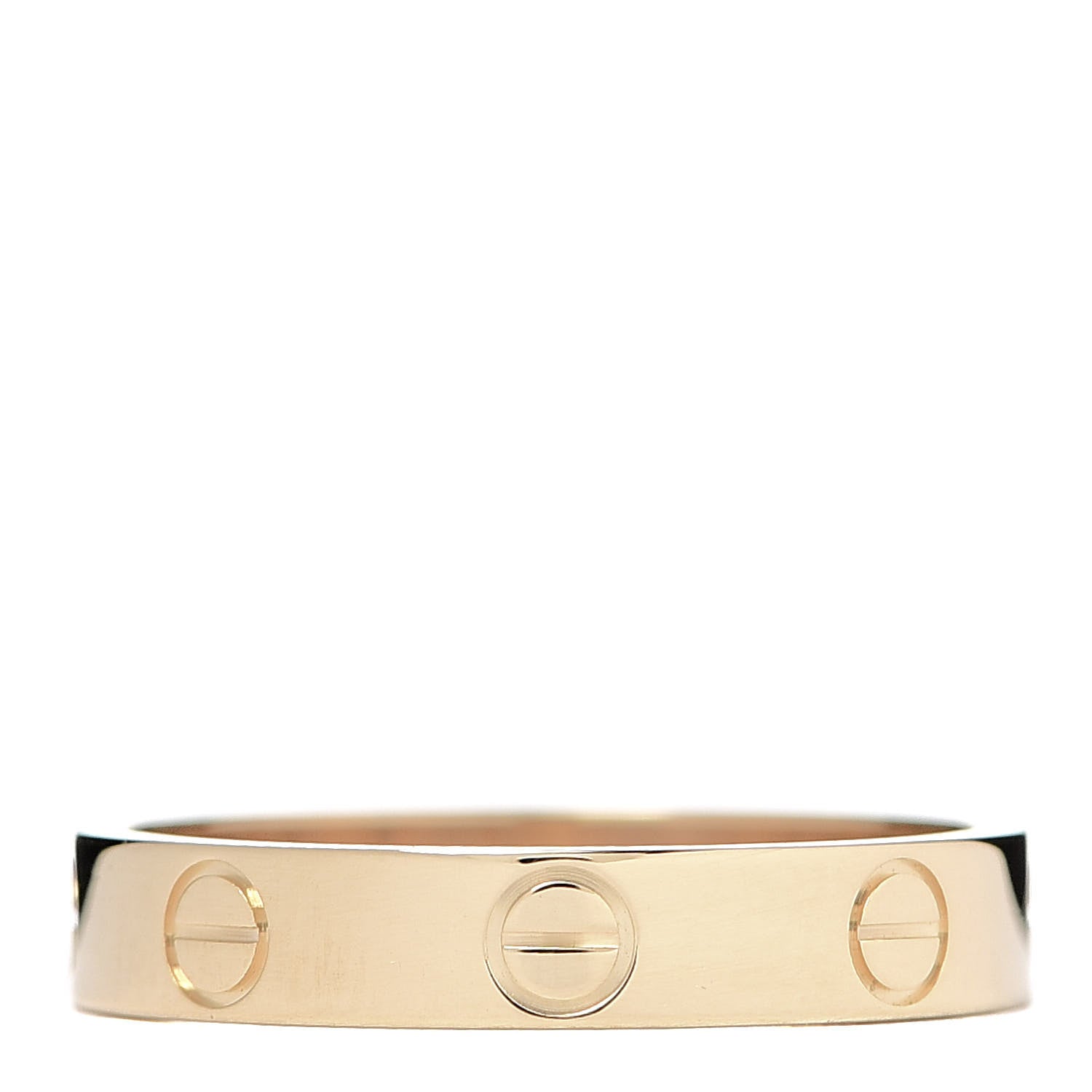 Cartier 18K Yellow Gold 3.5mm LOVE Wedding Band Ring 53 6.5 3 of 5