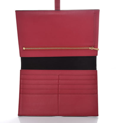 Celine Grained Calfskin Large Multifunction Strap Wallet Black 5 of 7