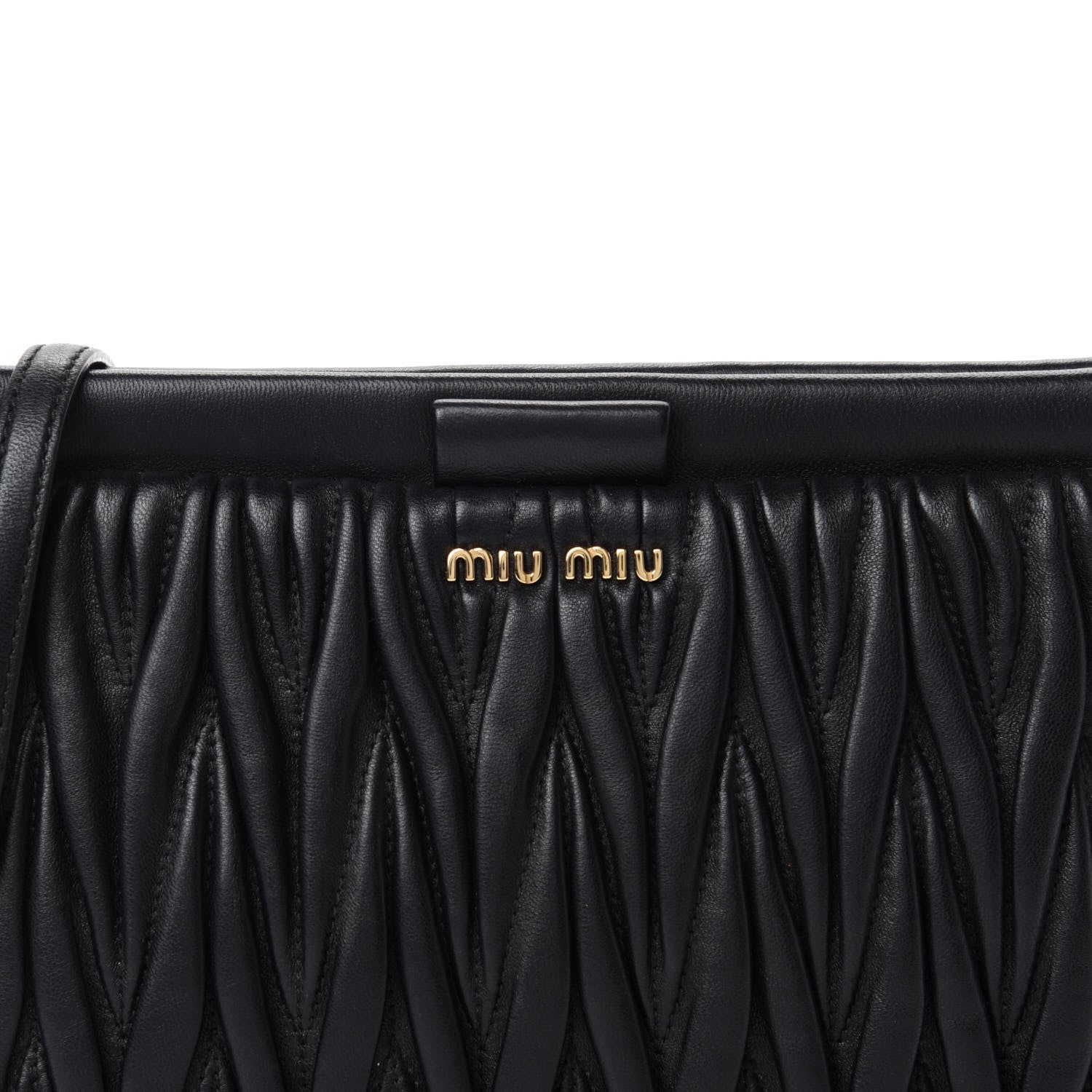 Miu Miu Nappa Matelasse Crossbody Clutch Black 10 of 10