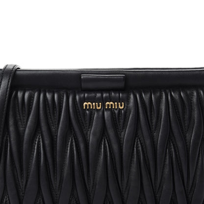 Miu Miu Nappa Matelasse Crossbody Clutch Black 10 of 10