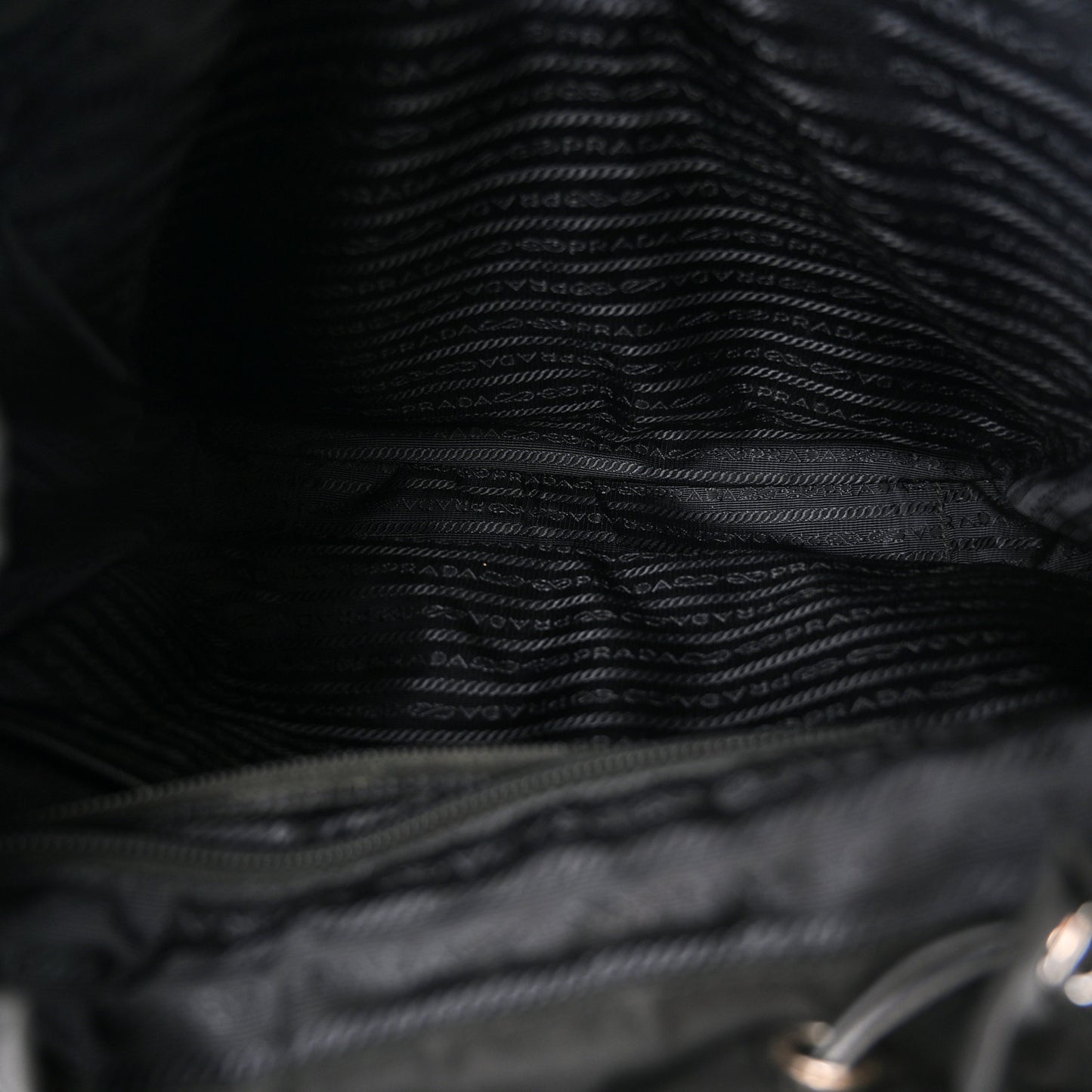 Tessuto Nylon Saffiano Vela Quilted Backpack Black
